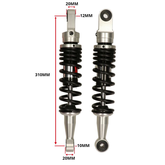 Jeu d'amortisseurs YSS Eco-Line Honda 310mm noir Zündapp MB MT RE302-310T-44-88 - vue 3