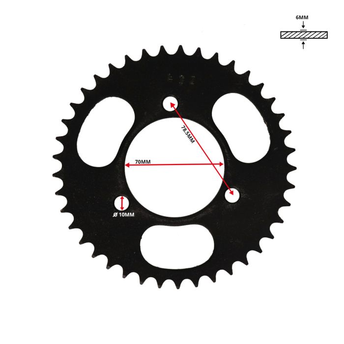 Couronne honda 41t mt, mtx - vue 3