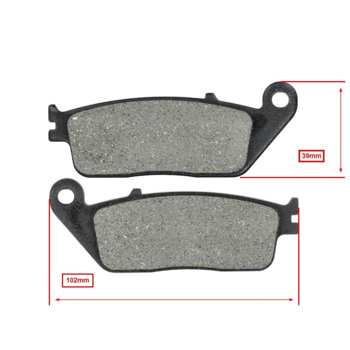 Plaquette de frein Polini adv350, sh 125/150, sh300, sh350, x-max 125cc, x-max 250cc, x-max 400cc 174.0071 - vue 3