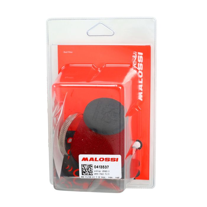Filtre à air Malossi droit conique diamètre 32-38 mm mousse rouge E17 0413537 - vue 2