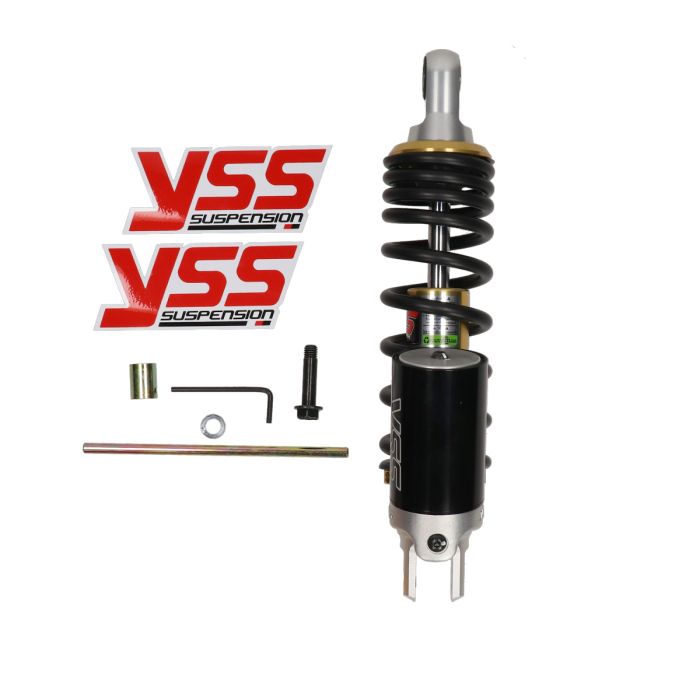 Amortisseur YSS réservoir de gaz série G 280 mm noir/or Minarelli Peugeot - vue 2
