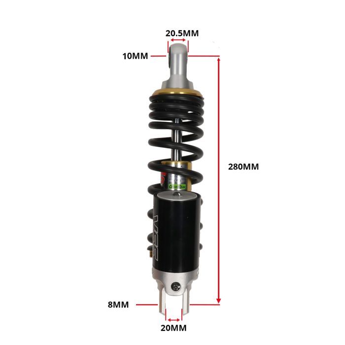 Amortisseur YSS réservoir de gaz série G 280 mm noir/or Minarelli Peugeot - vue 4