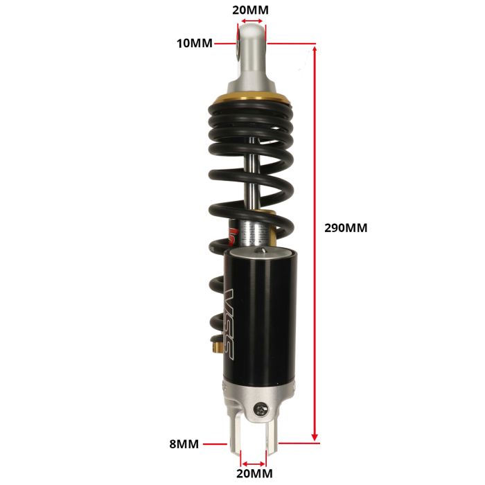Amortisseur YSS réservoir de gaz série G 290mm Minarelli Peugeot - vue 3