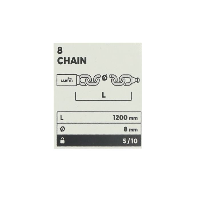 Serrure à chaîne Luma antivol automatique 120 cm blanc - vue 3