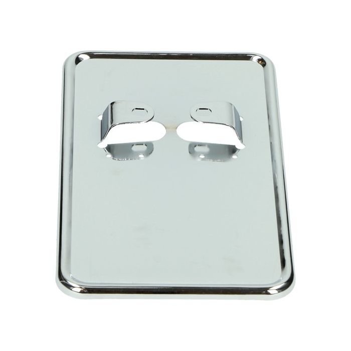Support de plaque d'immatriculation métal chrome - vue 2