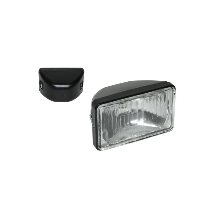 Phare Guia rectangulaire 160 mm noir pour cyclomoteur - vue 2