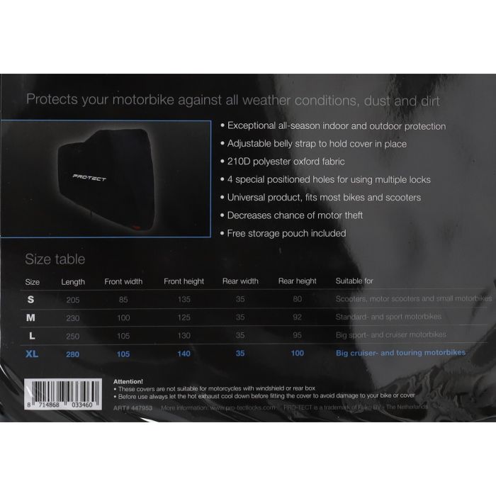 Housse de protection Pro-Tect grand XL noir moteur - vue 2
