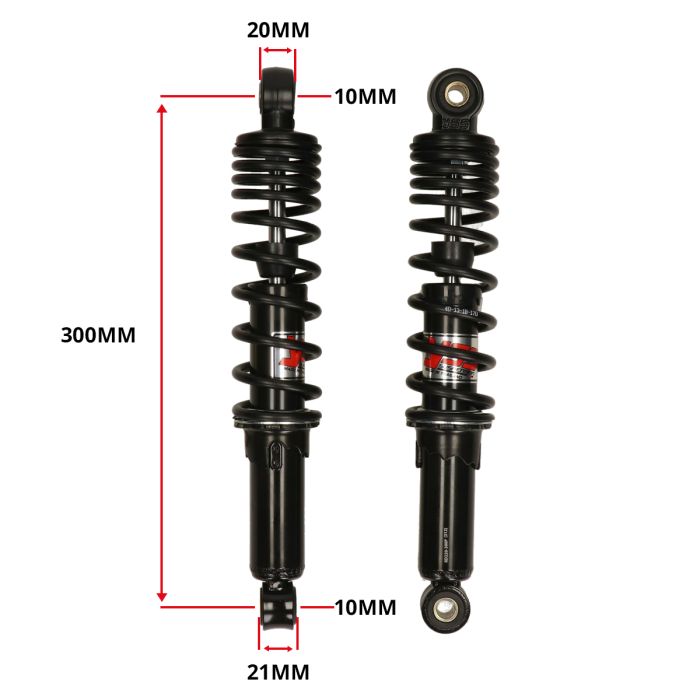 Jeu d'amortisseurs YSS PRO-X 300 mm noir Puch Maxi RD220-300-01-X - vue 2