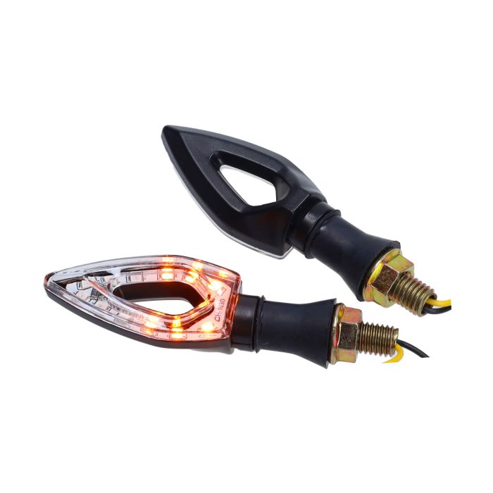 Jeu de clignotants DMP dirigés mini 12 LEDs matrix gradient cyclomoteur/moto noir Beta RR50 - vue 2