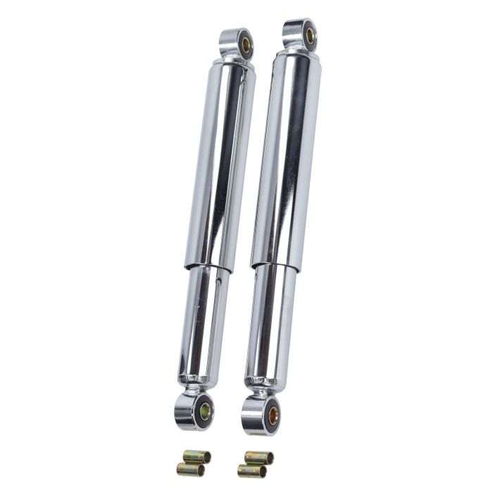 Jeu d'amortisseurs DMP fermer classique 350 mm chrome cyclomoteur - vue 2