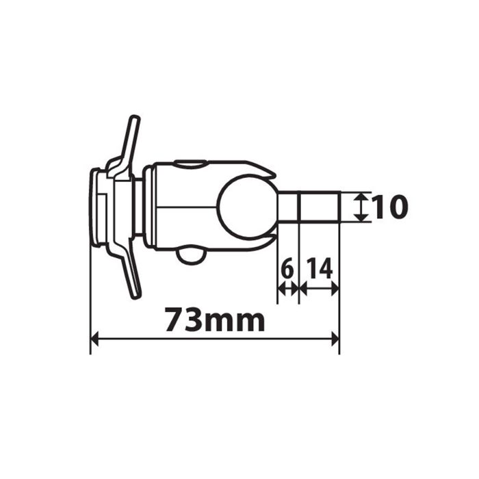 Adaptateur téléphone Lampa Vis Opti M6 plaque couronne 90450 - vue 2