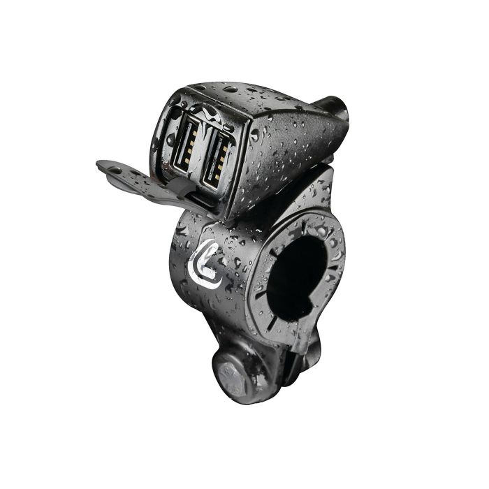Connexion Lampa USB 12/24V chargeur rapide Fix Trek 21/32mm cyclomoteur moto 38828 - vue 2