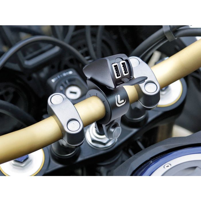 Connexion Lampa USB 12/24V chargeur rapide Fix Trek 21/32mm cyclomoteur moto 38828 - vue 4