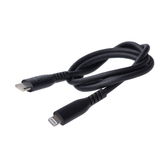Câble de chargement Optiline silicone USB-C vers Apple 8 broches 60 cm noir 91784 - vue 2