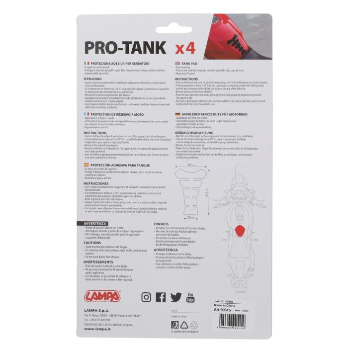 Protection de réservoir Lampa Pro-Tank X4 noir 90515 - vue 3