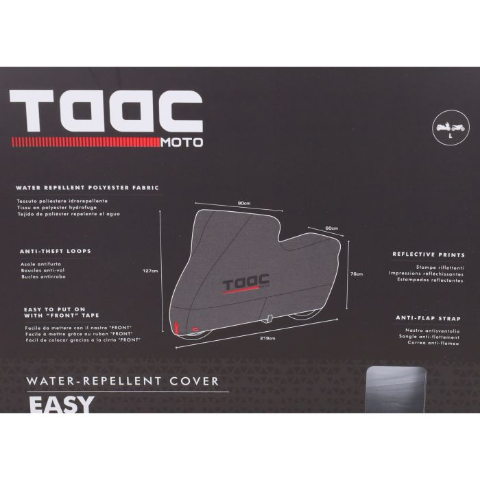 Housse de protection Taac moto et maxi scooter facile L gris - vue 2