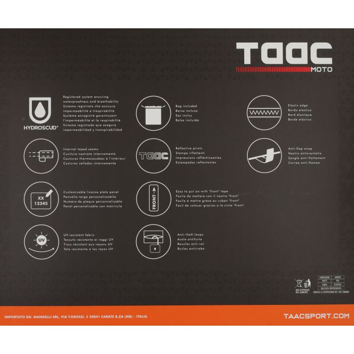 Housse de protection taac scooter plus hydroscud 124x186x73 s noir - vue 4