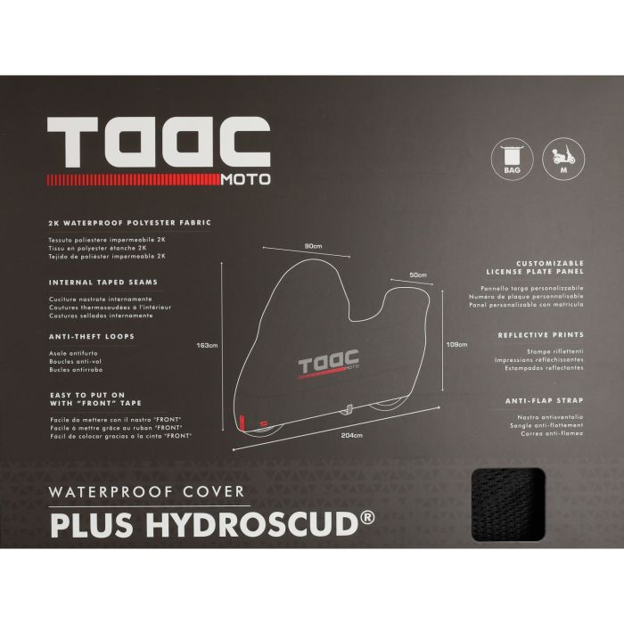 Housse de protection Taac scooter + brise-vent Hydroscud 163x204x109 M noir - vue 3