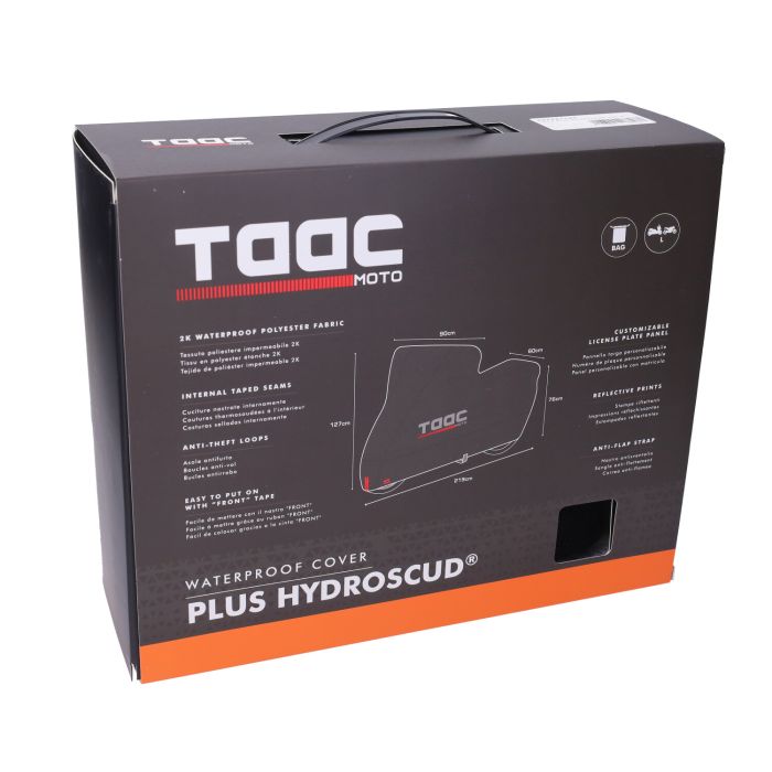Housse de protection Taac moto et maxi scooter Hydroscud 127x219x76 L noir - vue 2