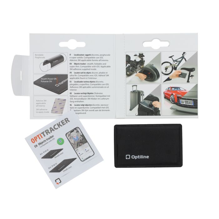 Traceur GPS Optiline autocollant 85x54x3mm noir - vue 2