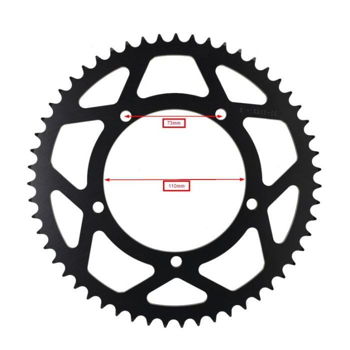 Couronne Esjot 428-5/16 5 trous 55t sherco - vue 2