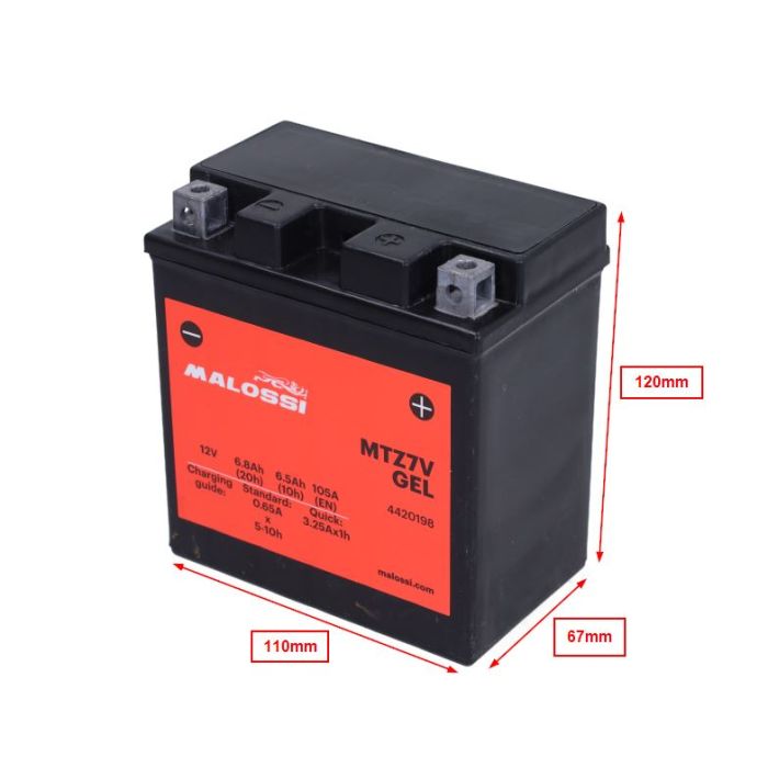 Batterie Malossi Gel MT7V Euro-5 N-Max 125 / Tricity 125 - vue 2