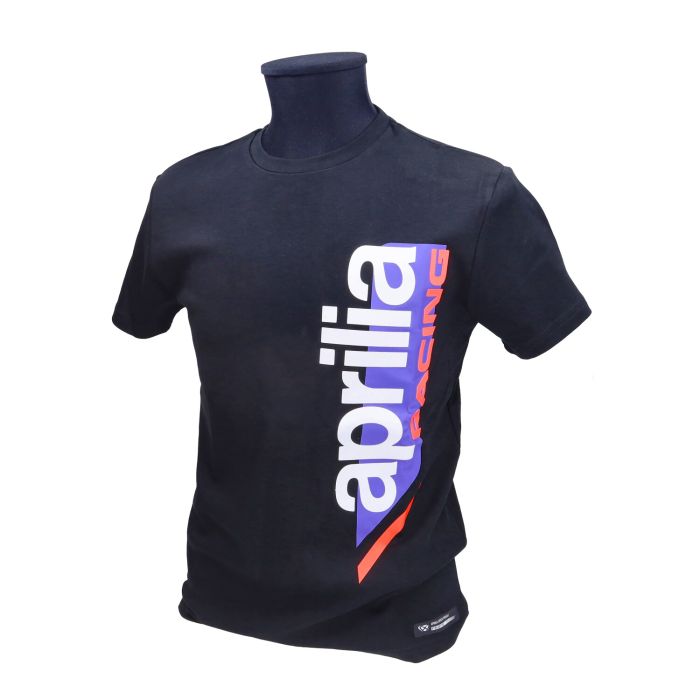 T-shirt manches courtes Aprilia original mot [apr racing] [Racing] S noir 8l0010m02blk - vue 2