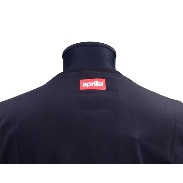 T-shirt manches courtes Aprilia original mot [aprilia] M noir 6076280m02b - vue 4