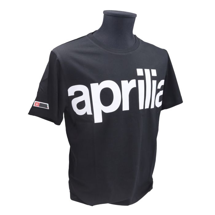 T-shirt manches courtes Aprilia original L noir 6076280m03b - vue 3