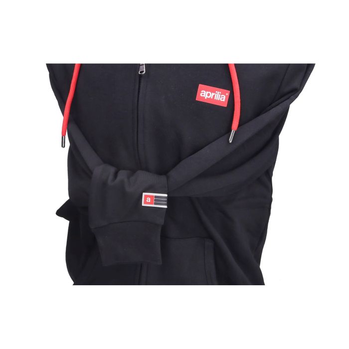 Sweat à capuche Aprilia original taille L noir 6076290m03b - vue 4