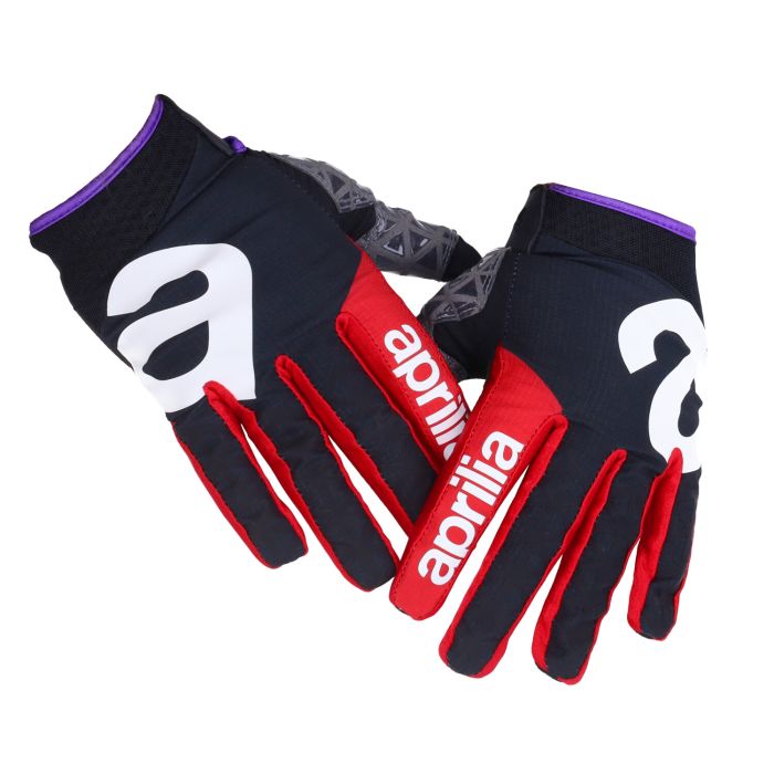 Jeu de gants Aprilia original course roue M noir/rouge 8t0023m03blk - vue 2