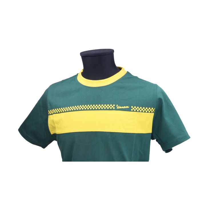 T-shirt manches courtes Vespa Original Racing Sixties M vert/jaune 607507m02g - vue 4
