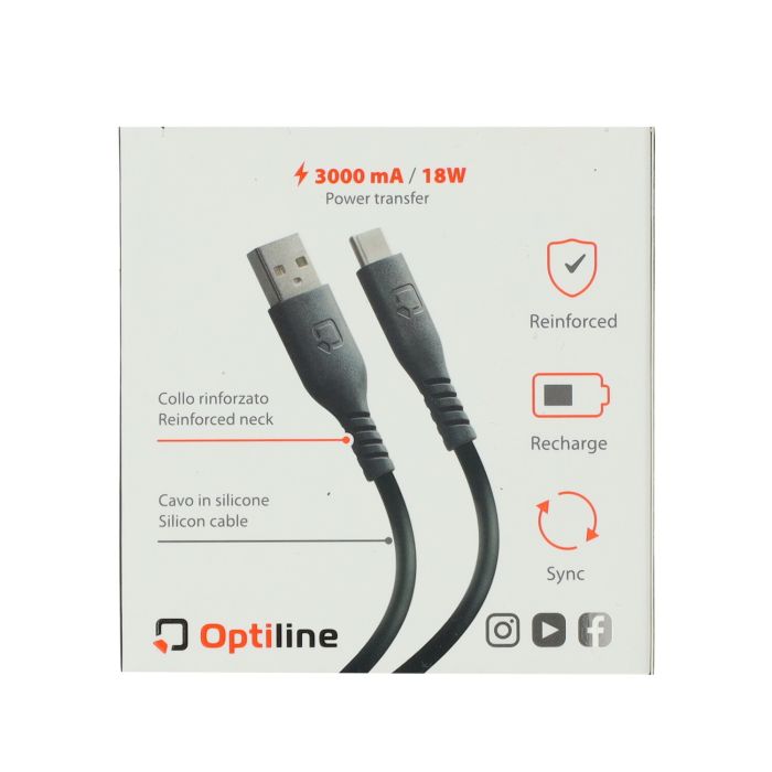 Câble de chargement Lampa silicone USB type A vers USB type C 20 cm 91786 - vue 3