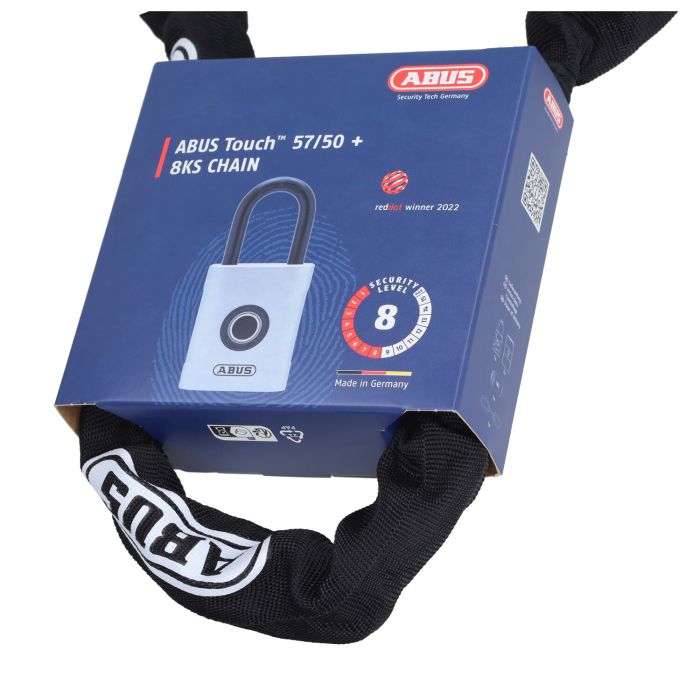 Serrure à chaîne Abus 110 cm 57/50+8ks/110 avec cadenas - vue 2