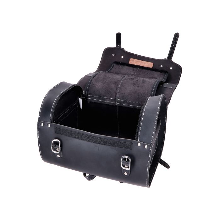 Top case cuir sur mesure Vespa noir Primavera/Sprint/LX/S - vue 2