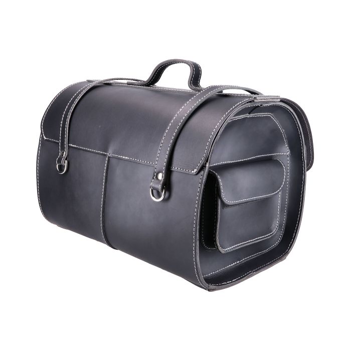 Top case cuir sur mesure Vespa noir Primavera/Sprint/LX/S - vue 3