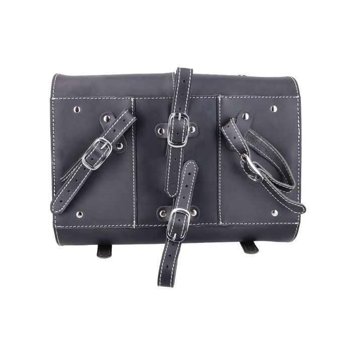 Top case cuir sur mesure Vespa noir Primavera/Sprint/LX/S - vue 5