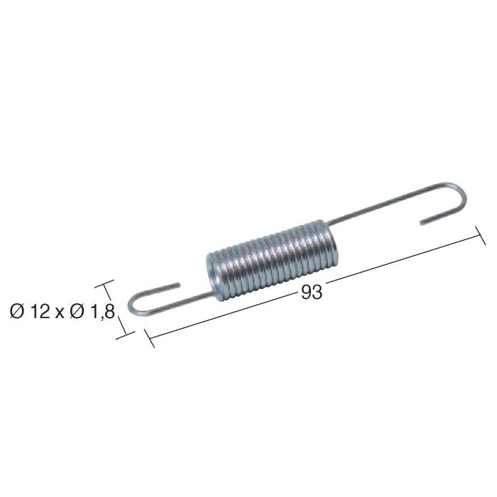 Ressort de béquille latérale Buzzetti 90 mm universel 4788 - vue 2