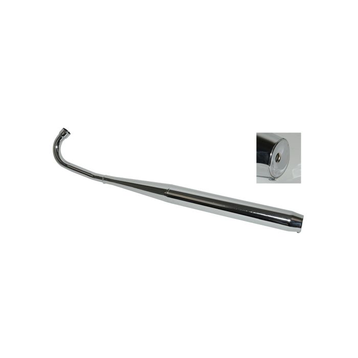 Silencieux Chuchoter double torsion 36/32 mm chrome Zundapp - vue 2