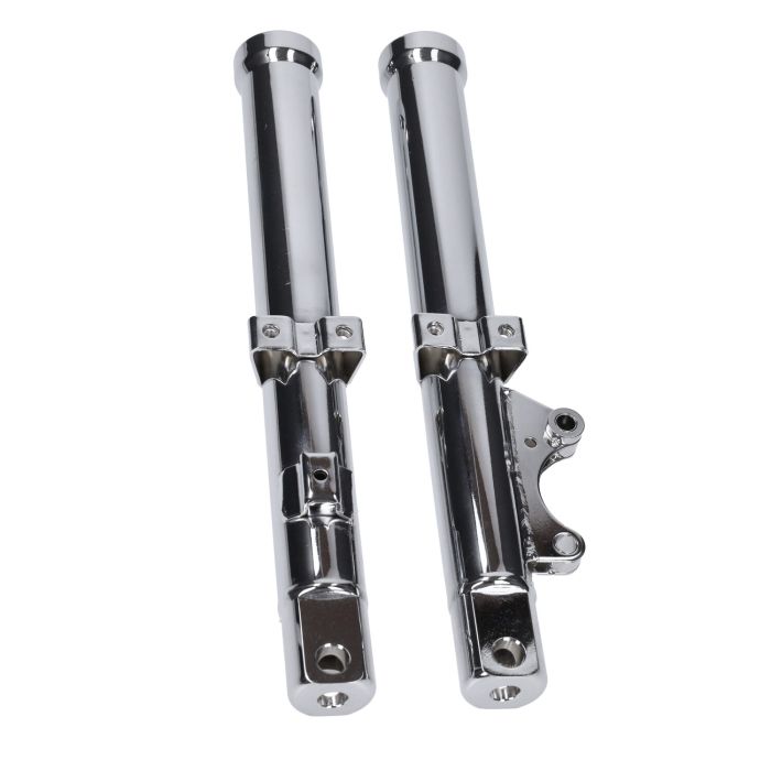 Fourreaux de fourche avant complet avec bagues et joints gauche/droite chrome Zündapp NT mod. 529/530 - vue 3