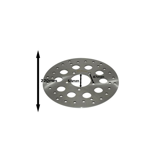Disque de frein acier inoxydable 220 mm Zundapp KS50 - vue 4