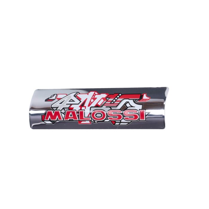 Plaque Malossi échappement aluminium 35x119mm chrome 3314869b