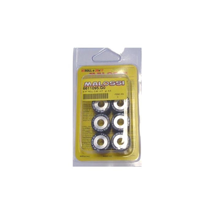 Galets variateur Malossi 9,5gr 20x17mm gts super 300cc, mp3-300cc, Runner 180cc, Runner 200cc 6611095.g0 - vue 2