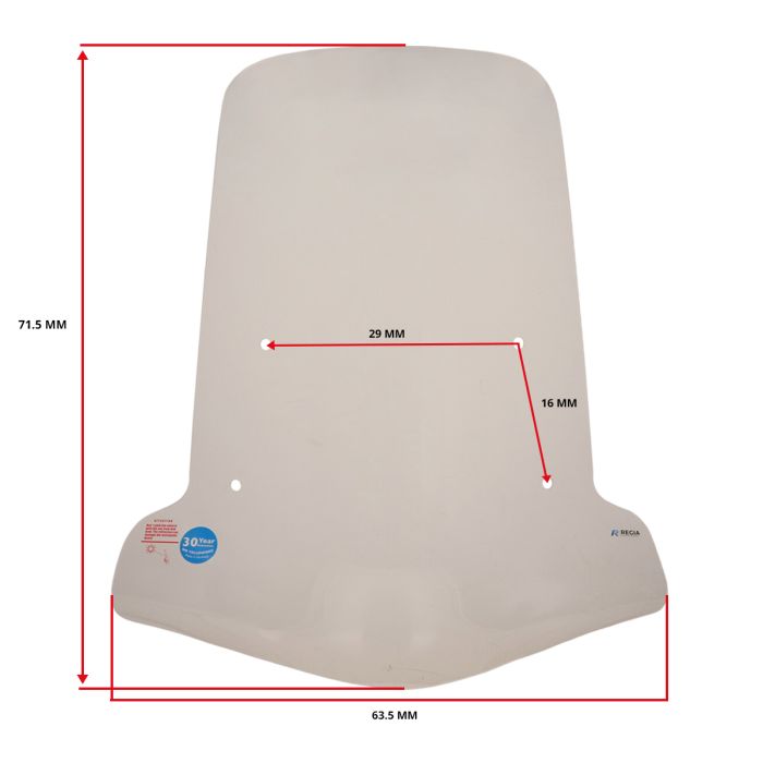 Pare-brise Regia haut 73 cm clair avec kit de montage Neo 4T Neo VA2008 - vue 3