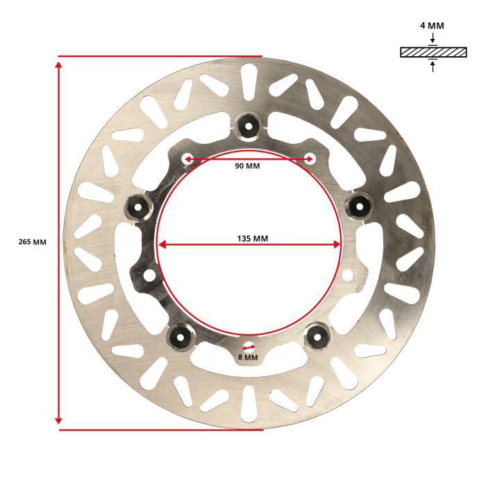 Disque de frein Newfren flottant pour majesty 400cc, t-max500, t-max530, t-max560, x-max 400cc df4089af - vue 4