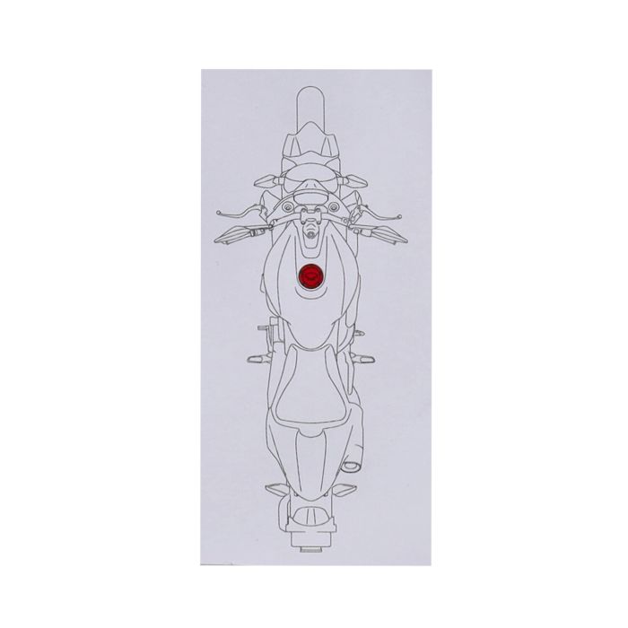 Sticker Lampa bouchon de réservoir carbone yamaha 90004 - vue 2
