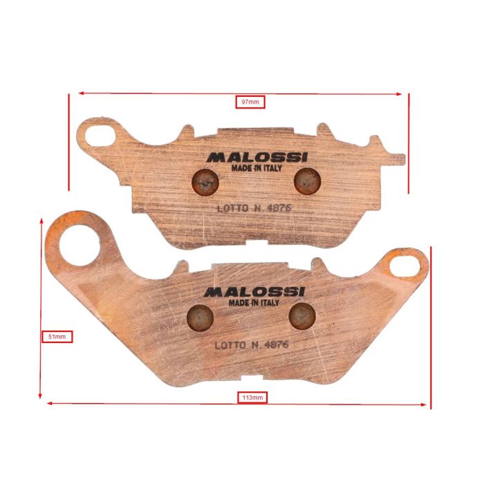 Plaquette de frein Malossi mhr synthétique Euro 4/5 arrière X-Max 125cc 6218137bs - vue 2