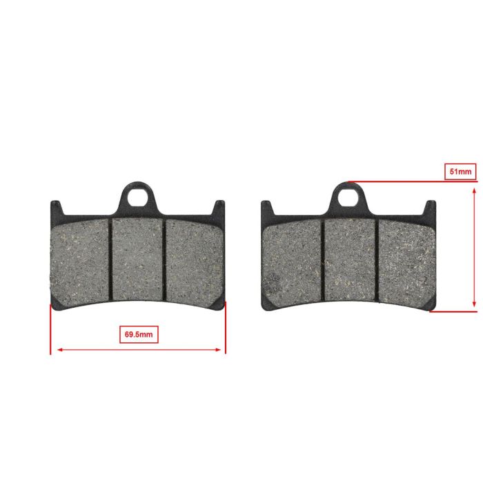 Plaquette de frein Newfren pour t-max500, t-max530, t-max560 fd0190 - vue 6