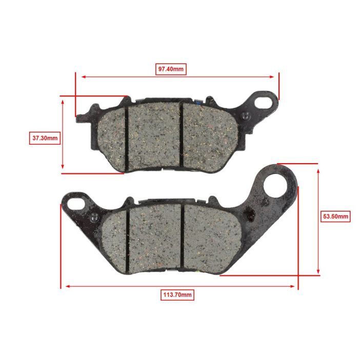 Plaquette de frein Yamaha original euro-4 derrière tricity 300, x-max 125cc, x-max 300 b74f58060000 - vue 2