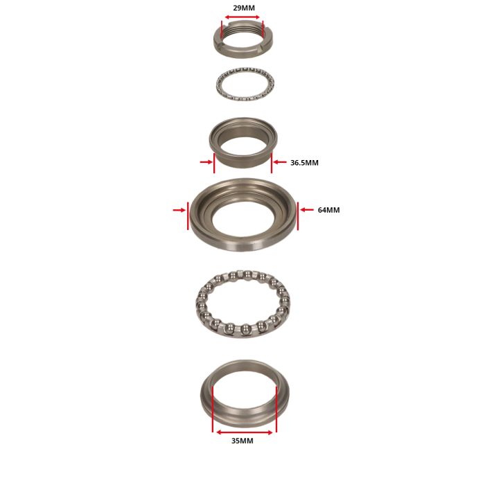 Roulements de colonne de direction Buzzetti Piaggio 2/4T Scooter 3971/6076